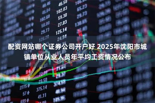 配资网站哪个证券公司开户好 2025年沈阳市城镇单位从业人员年平均工资情况公布